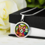 Artisan Stained Glass Cat Pendant Necklace - Korvel