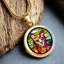 Artisan Stained Glass Cat Pendant Necklace - Korvel