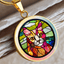 Artisan Stained Glass Cat Pendant Necklace - Korvel