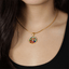 Artisan Stained Glass Cat Pendant Necklace - Korvel