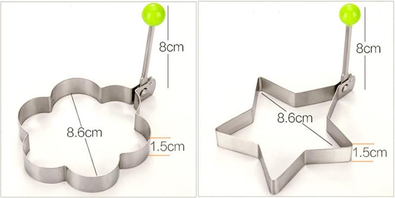 Juego de Moldes de Acero Inoxidable para Huevos Fritos y Panqueques