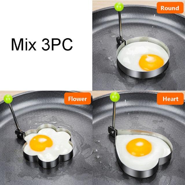 Juego de Moldes de Acero Inoxidable para Huevos Fritos y Panqueques