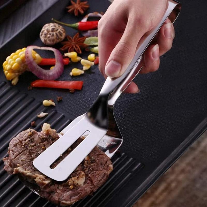 Versatile Stainless Steel Cooking Tongs - Ideal for BBQ, Steak, and More - Korvel