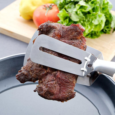 Versatile Stainless Steel Cooking Tongs - Ideal for BBQ, Steak, and More - Korvel