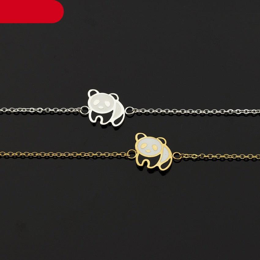 Gold Panda Cuff Bracelet - Trendy Women's Jewelry