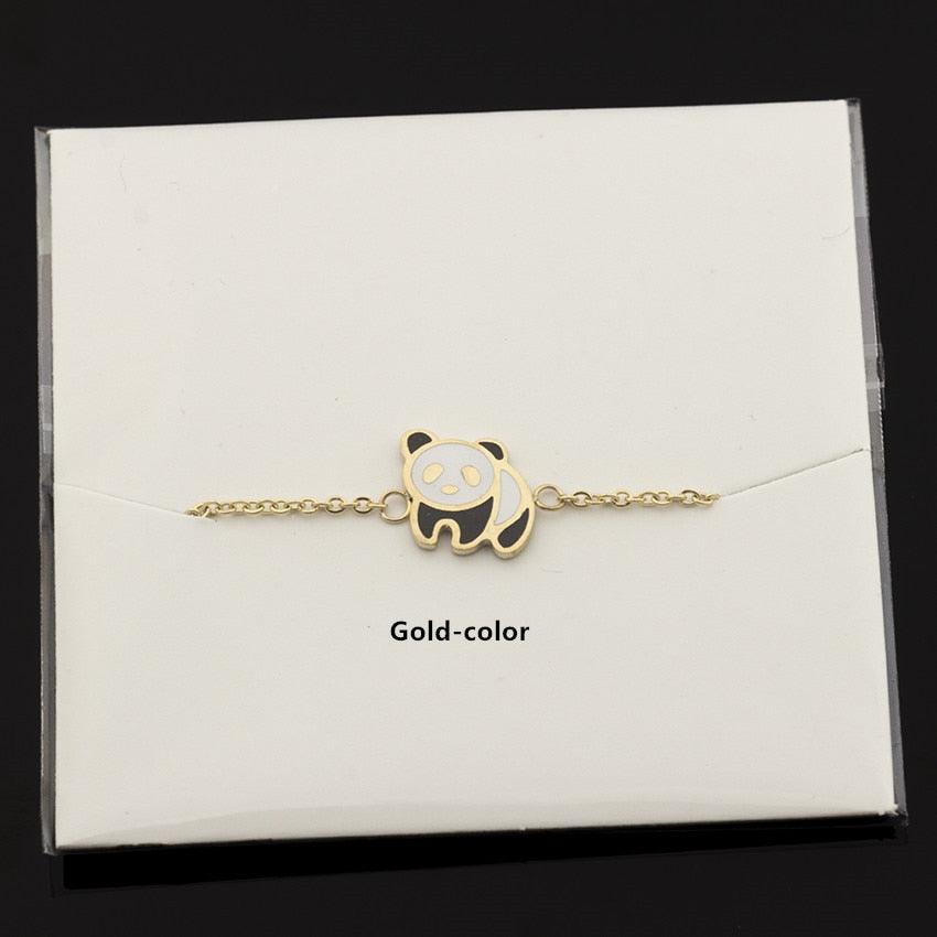 Gold Panda Cuff Bracelet - Trendy Women's Jewelry