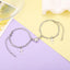 Stainless Steel Heart Shaped Magnetic Attraction Bracelet Set