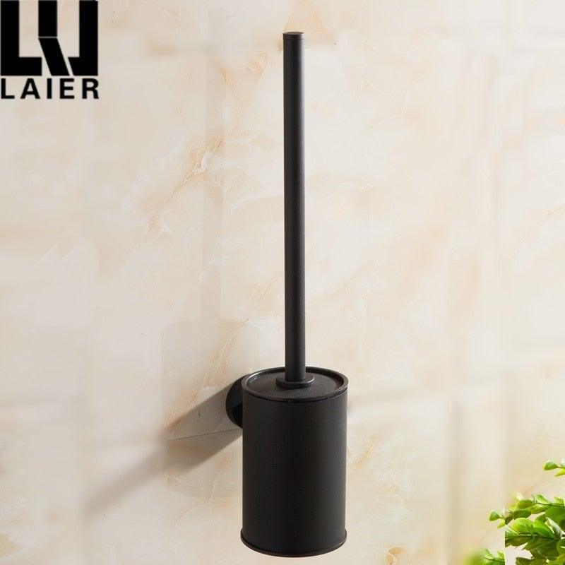 Premium Stainless Steel Toilet Brush Holder Set
