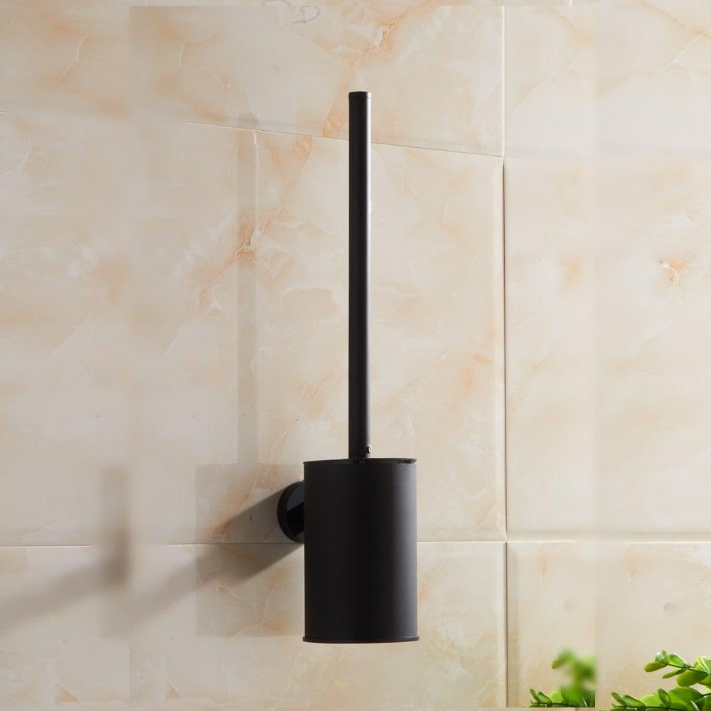 Premium Stainless Steel Toilet Brush Holder Set