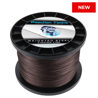 Reaction Tackle Weighted Stainless Steel Trolling Line 45LB- Premium Weighted Fishing Wire - New
