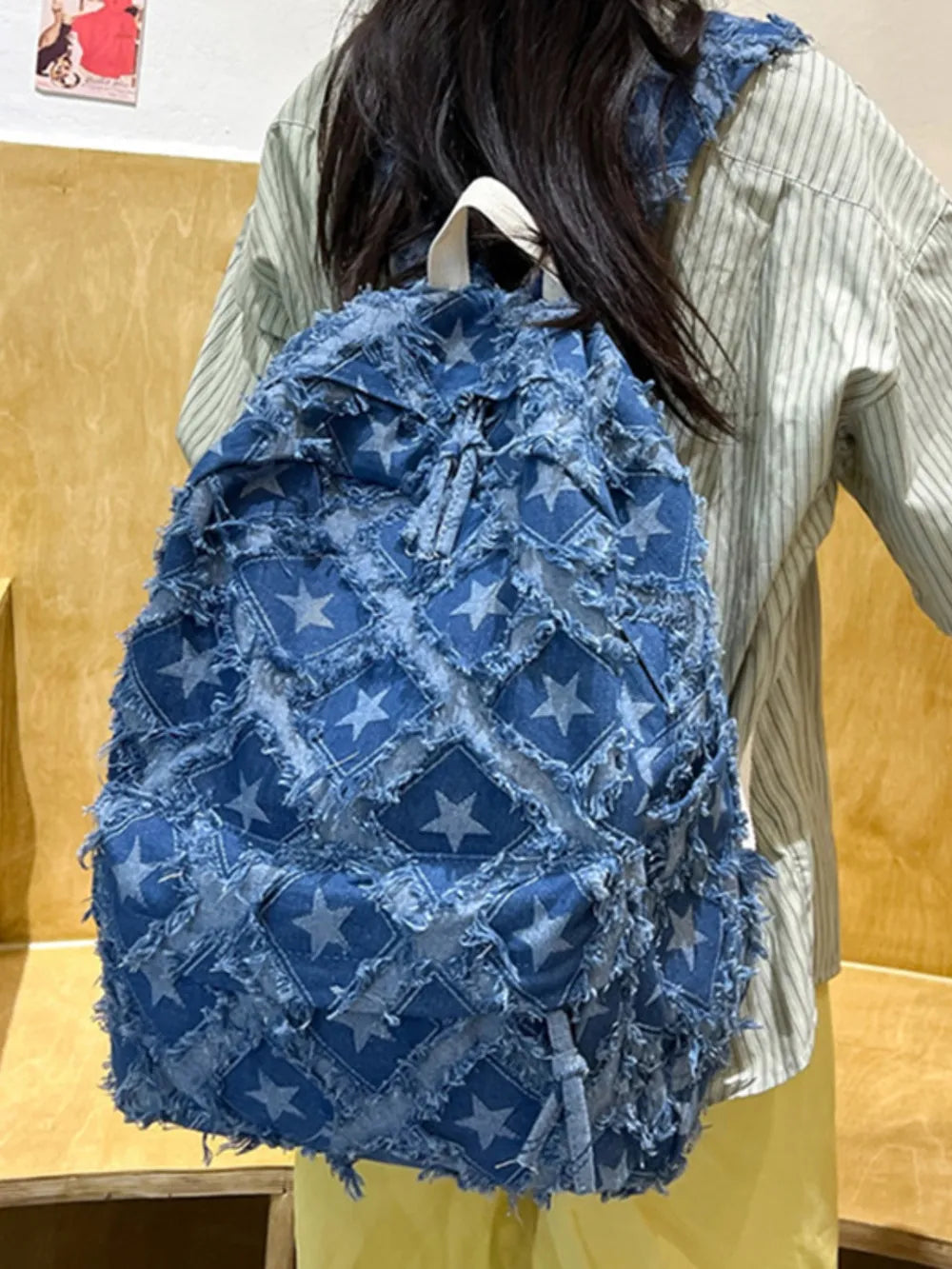 Star Denim Backpack Bag - Korvel