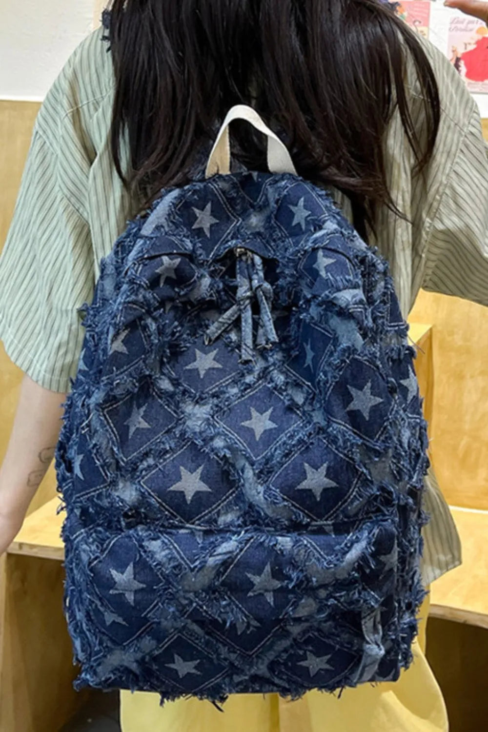 Star Denim Backpack Bag - Korvel