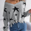 Star Pattern Distressed V-Neck Cropped Sweater - Korvel