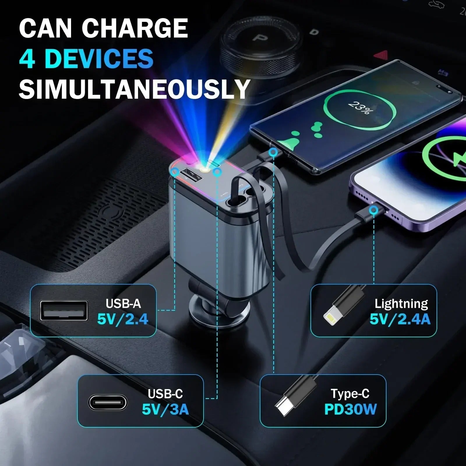 StarCharge 4-in-1 Car Adapter - Korvel