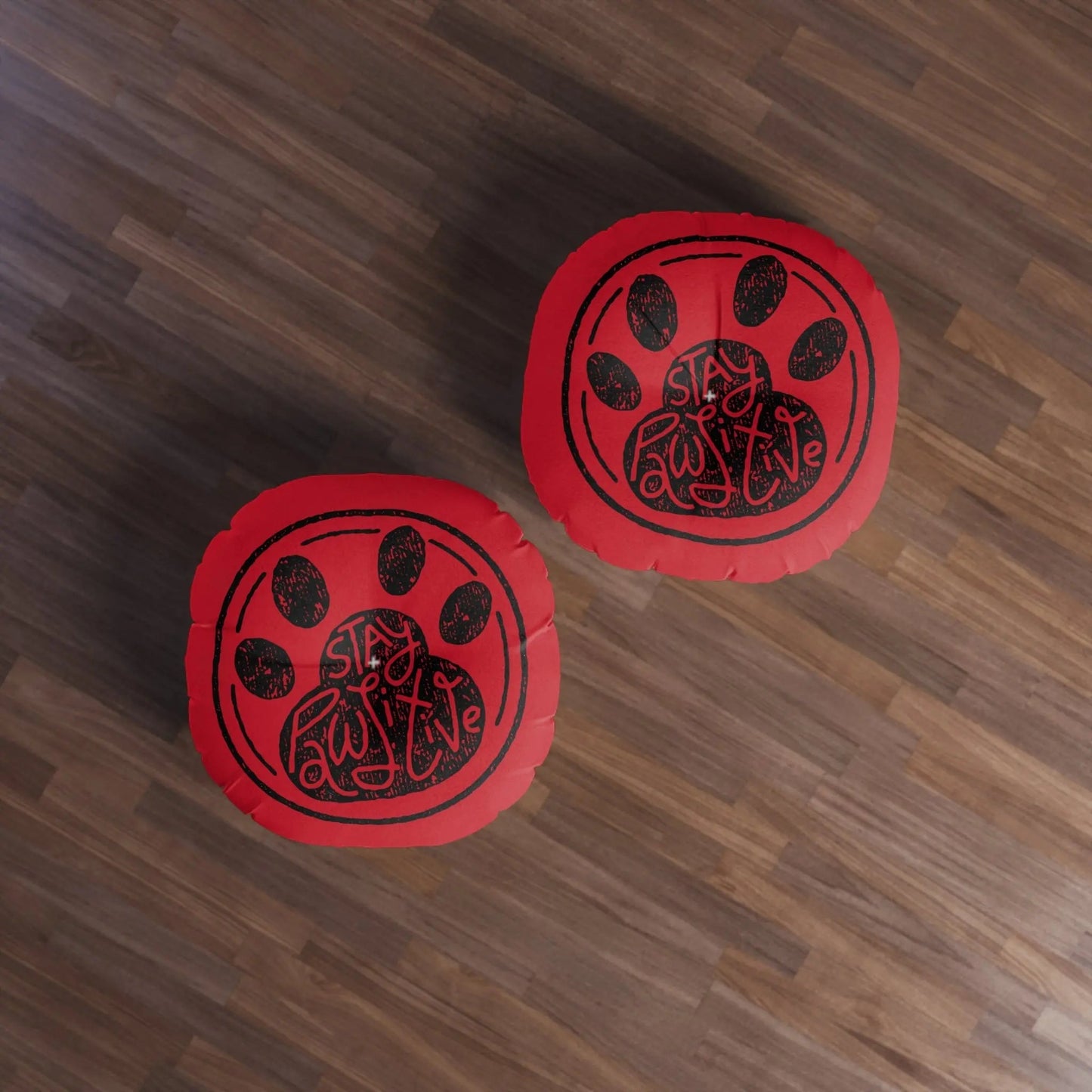 Stay Paw-sitive Round Tufted Floor Pillow for Pet Lovers