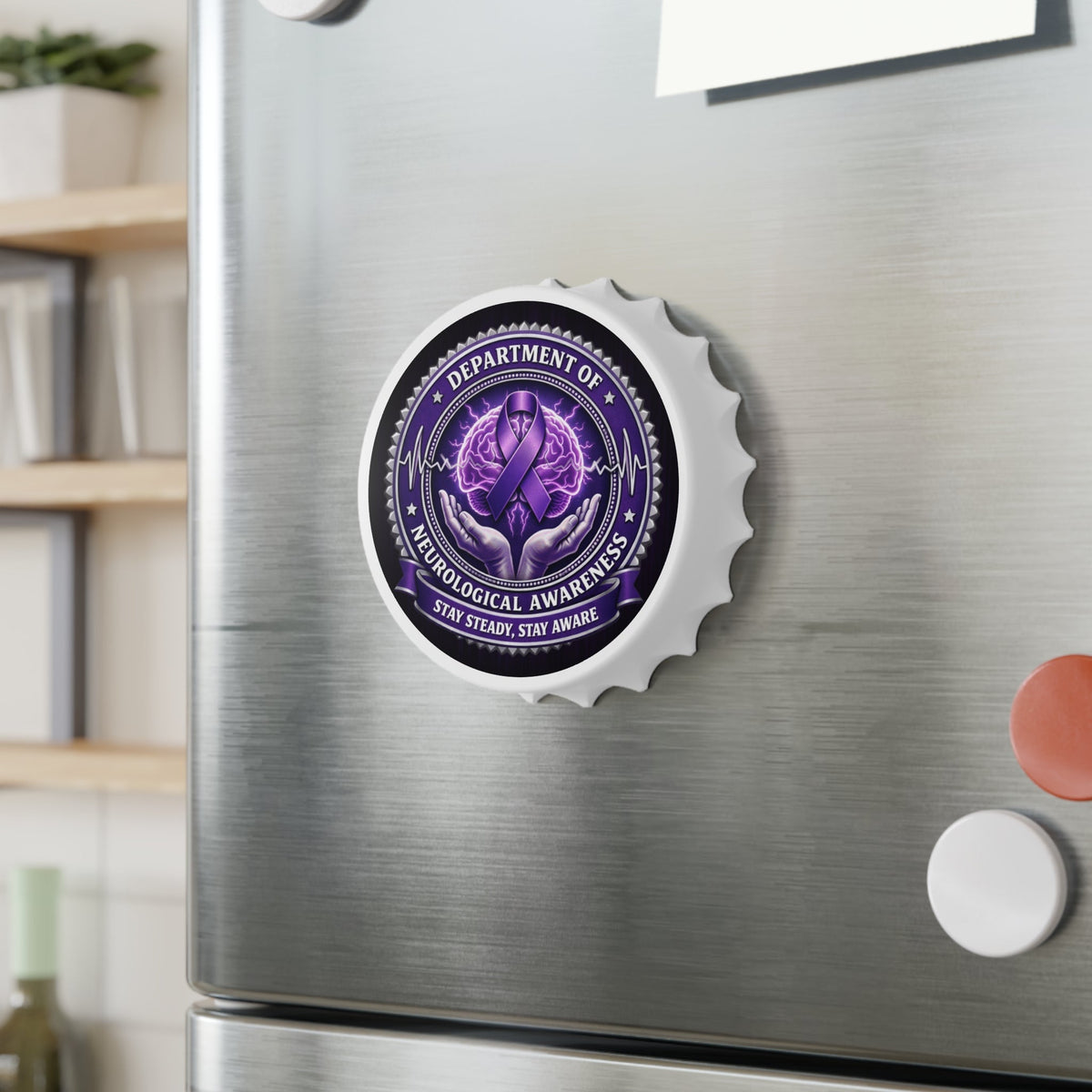 Stay Steady Neurological Awareness Magnetic Bottle Opener