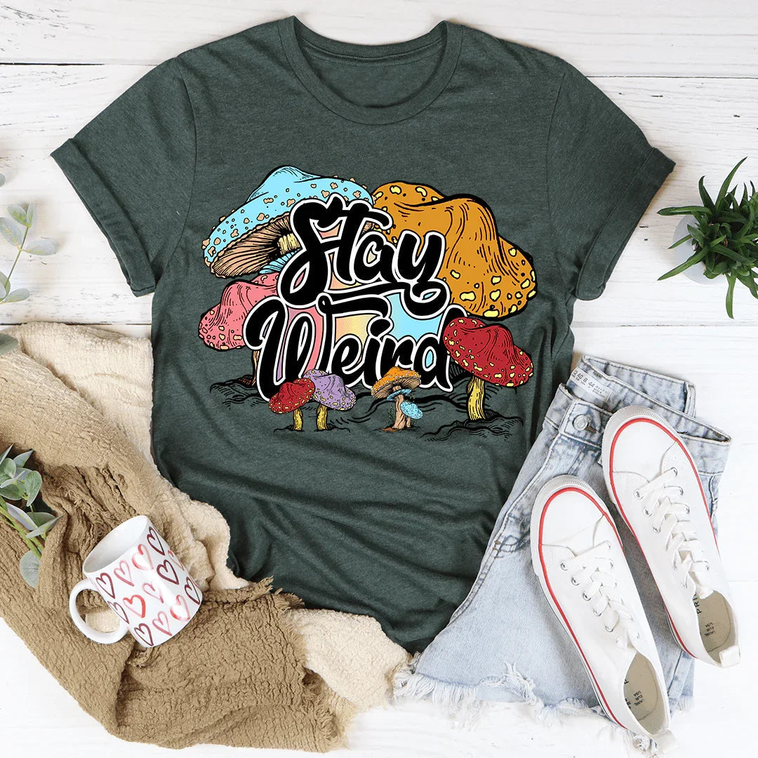 T-shirt Reste Étrange - Confort en Coton Doux