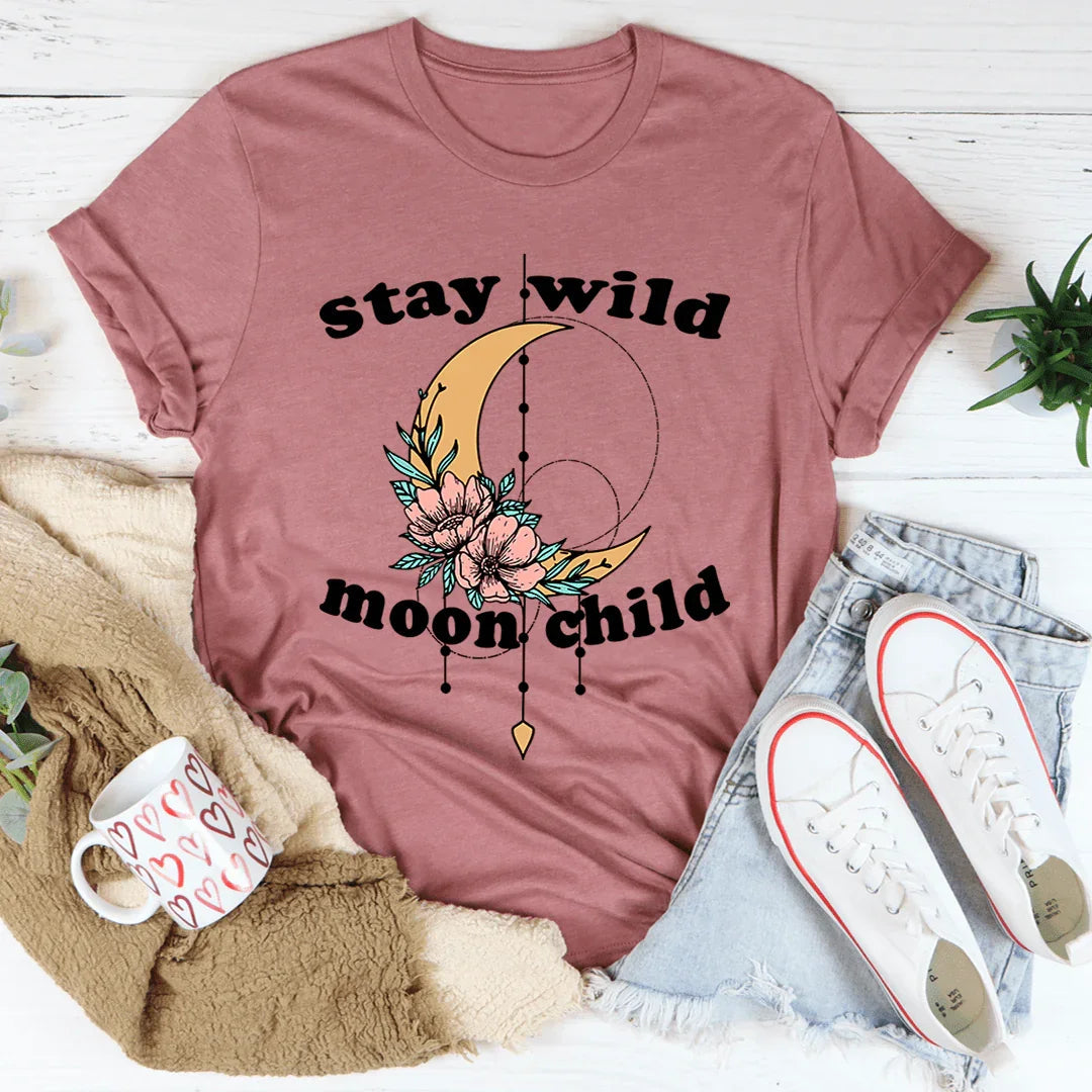 Stay Wild Moon Child Boho Tee - Korvel