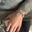 Sterling Silver Heart Link Bracelet - Adjustable & Elegant Design