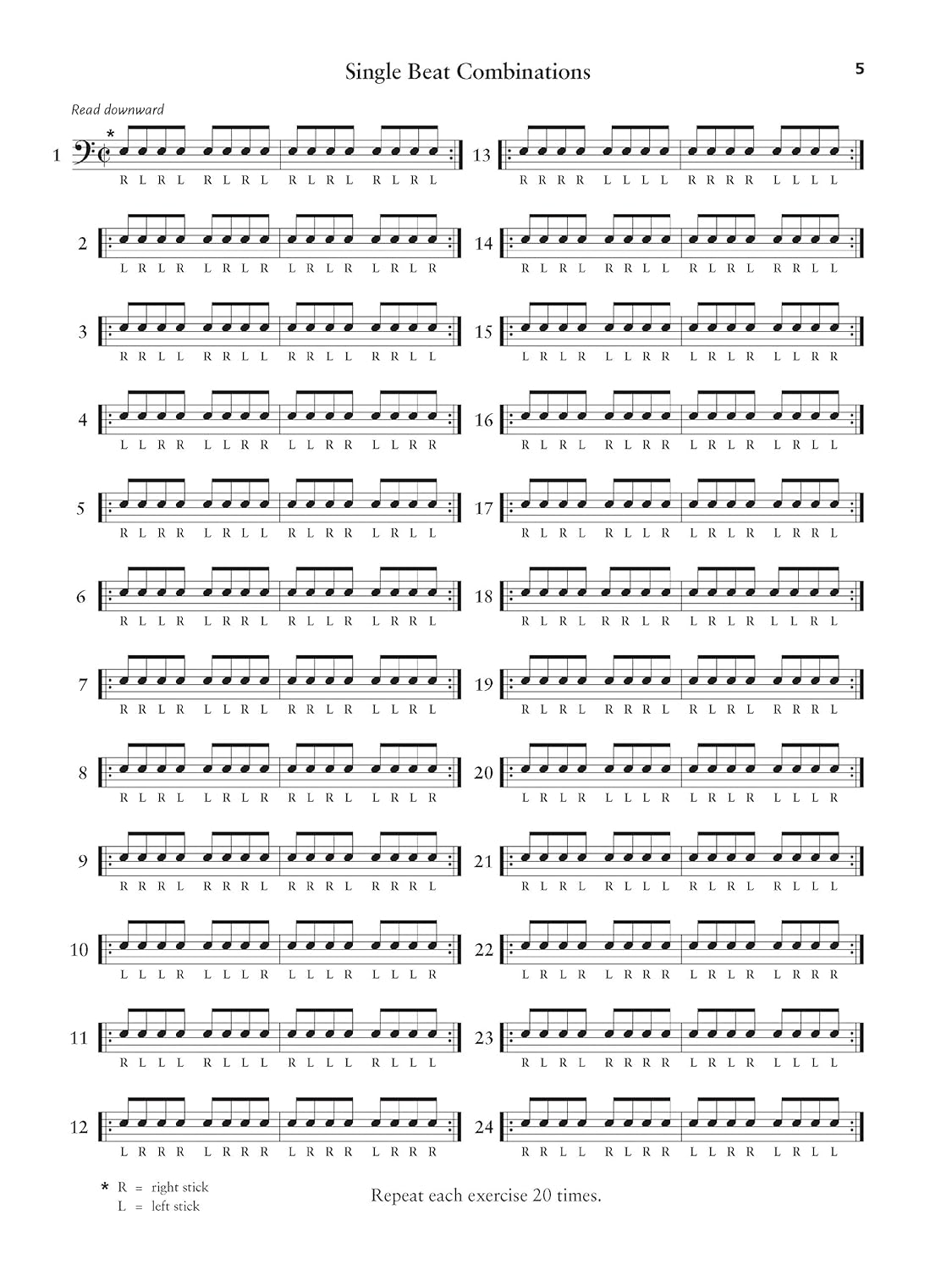 Stick Control: For the Snare Drummer (Spiral Bound) - Korvel
