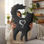 Toujours là. Toujours en train de juger. Coussin Silhouette de Chat