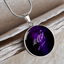 Still Round Pendant Necklace for Awareness