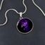 Still Round Pendant Necklace for Awareness