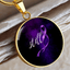 Still Round Pendant Necklace for Awareness