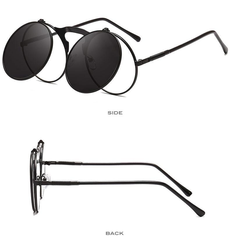 Chic Flip-Up Sunglasses for Men & Women - Stylish Dual Lens Eyewear - Korvel