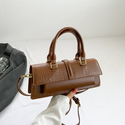Stone Pattern Small Crossbody Bag Summer Trendy Women's Designer Handbag Luxury Tote Bag with Short Handle - Korvel