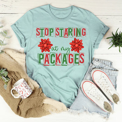 Stop Staring At My Packages Tee - Korvel