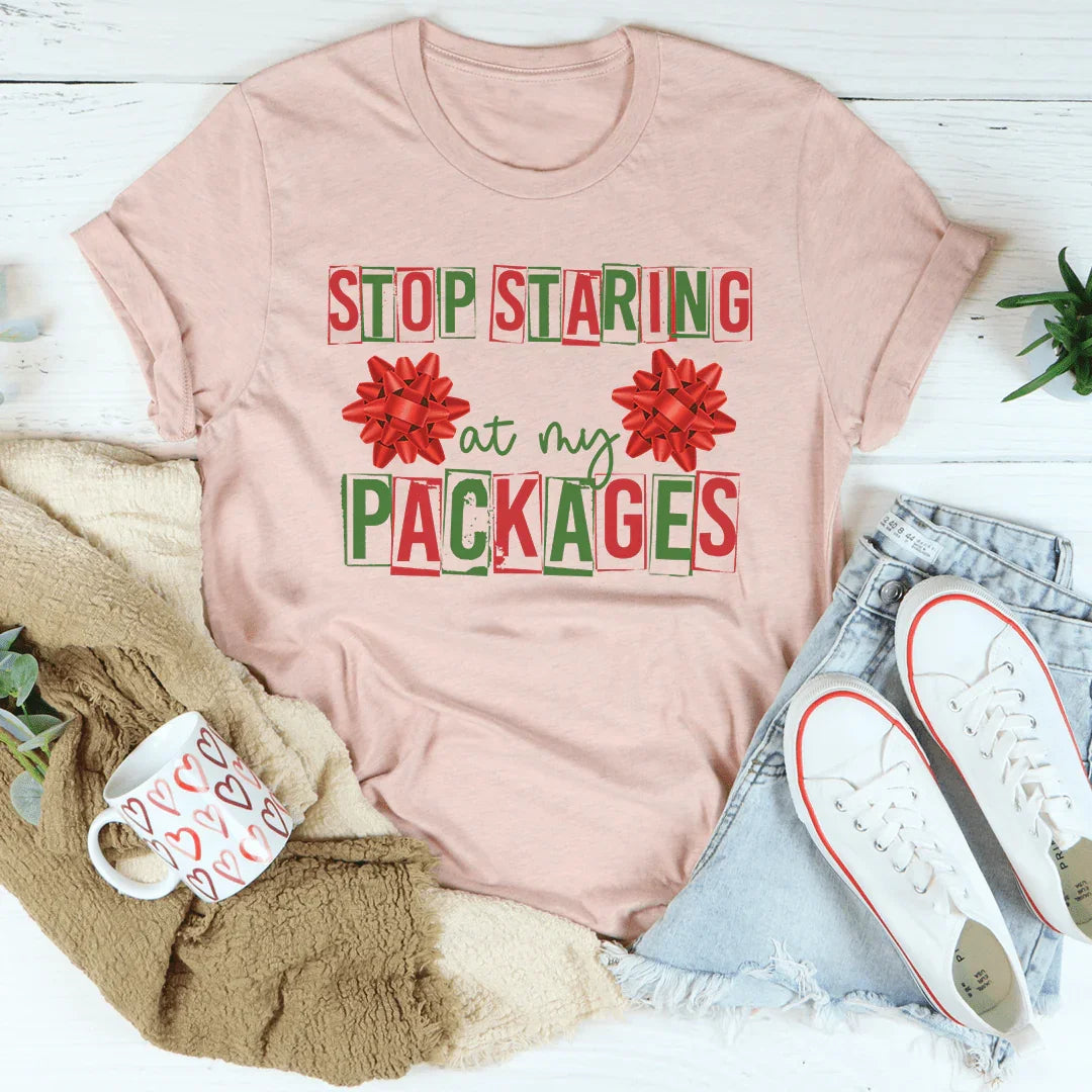 Stop Staring At My Packages Tee - Korvel
