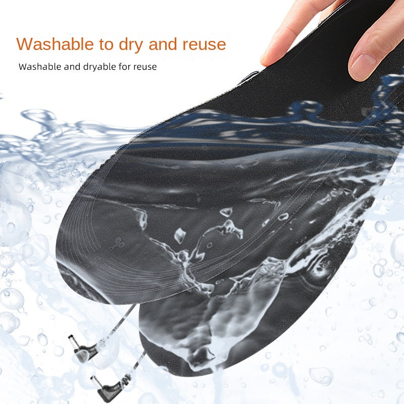Strap portable men and women can cut heating insoles, washable battery box powered EVA electric insoles - Korvel