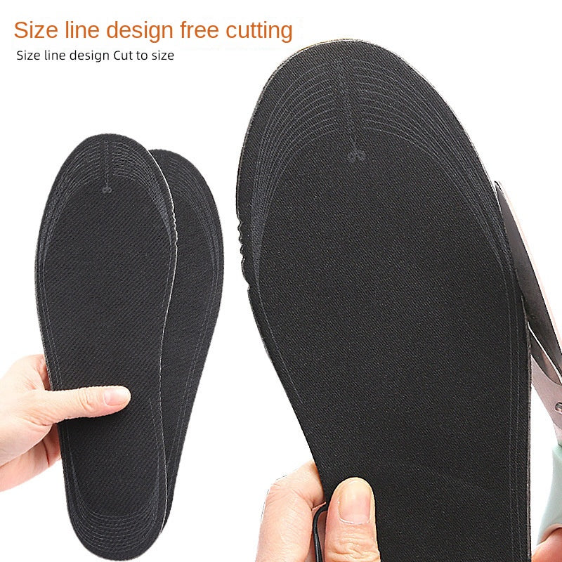 Strap portable men and women can cut heating insoles, washable battery box powered EVA electric insoles - Korvel