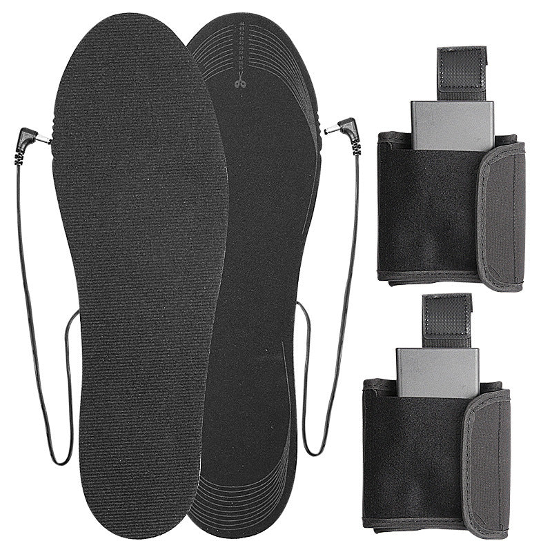 Strap portable men and women can cut heating insoles, washable battery box powered EVA electric insoles - Korvel