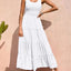 Strap top skirt with pleats and spliced A-line large swing dress - Korvel