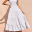 Strap top skirt with pleats and spliced A-line large swing dress - Korvel