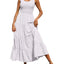 Strap top skirt with pleats and spliced A-line large swing dress - Korvel