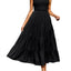 Strap top skirt with pleats and spliced A-line large swing dress - Korvel