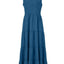 Strap top skirt with pleats and spliced A-line large swing dress - Korvel