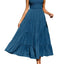 Strap top skirt with pleats and spliced A-line large swing dress - Korvel