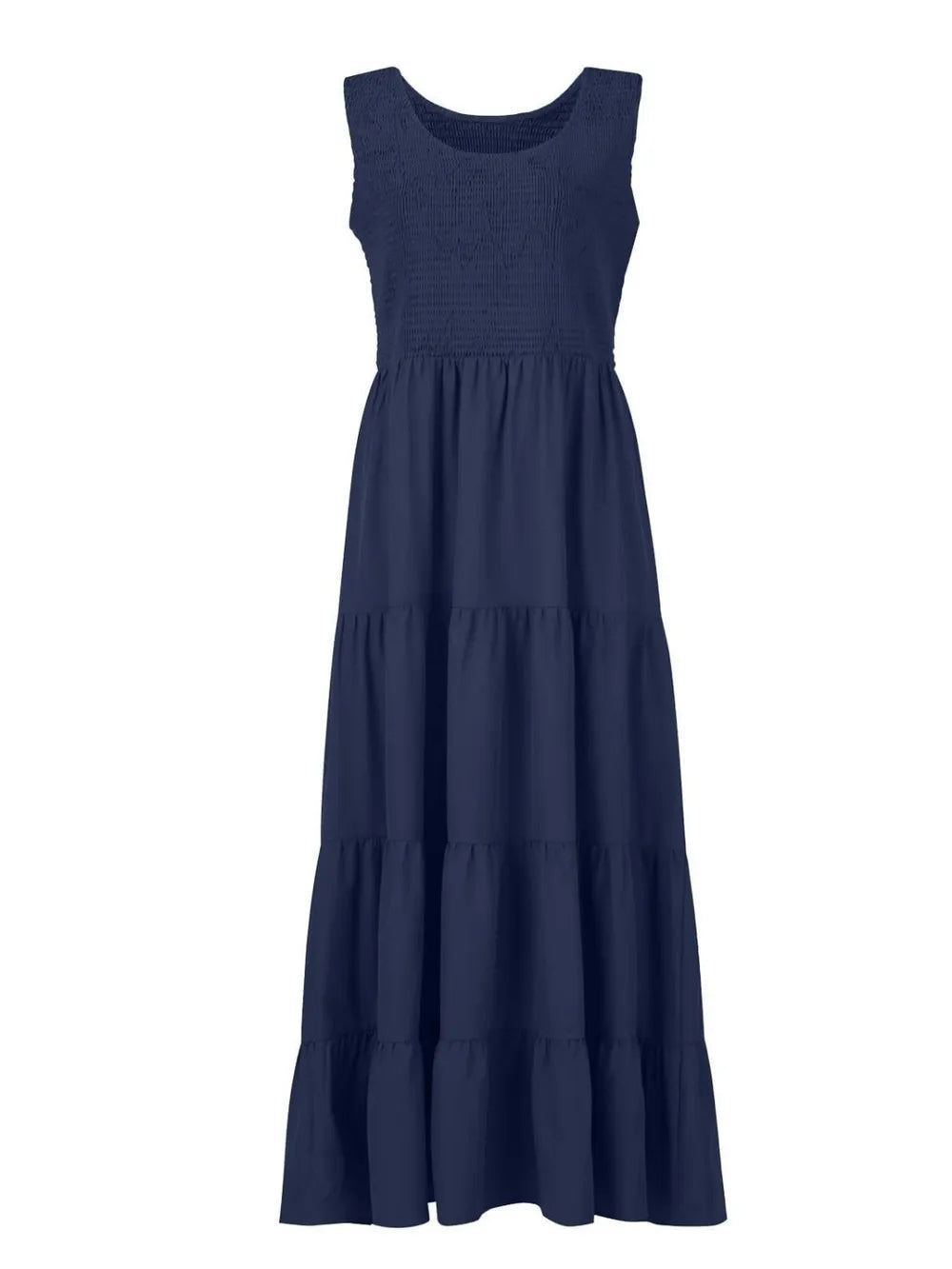 Strap top skirt with pleats and spliced A-line large swing dress - Korvel
