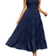 Strap top skirt with pleats and spliced A-line large swing dress - Korvel