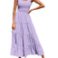 Strap top skirt with pleats and spliced A-line large swing dress - Korvel
