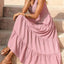 Strap top skirt with pleats and spliced A-line large swing dress - Korvel