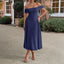 Strapless one shoulder long skirt dress - Korvel