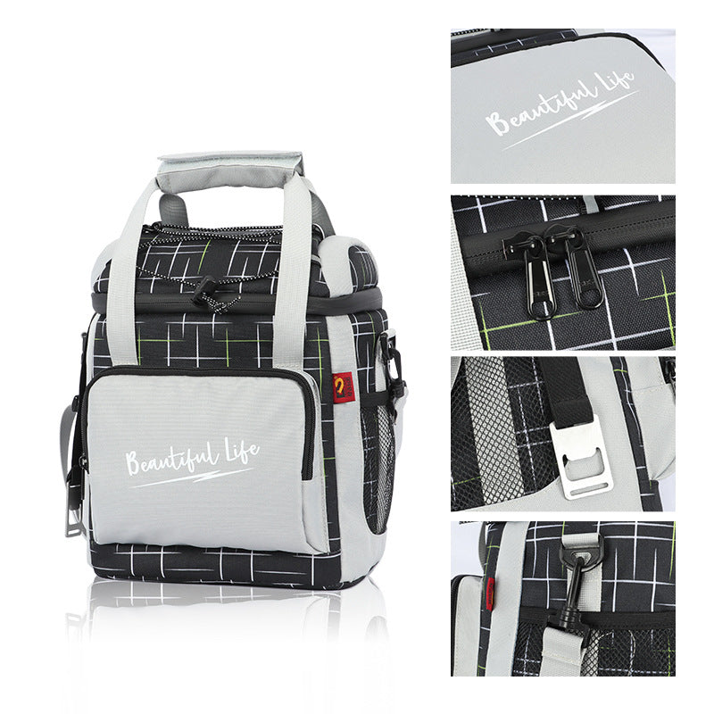 Street style cool lunch bag insulation fresh-keeping bag leak-proof ice pack double-layer insulation lunch bag - Korvel