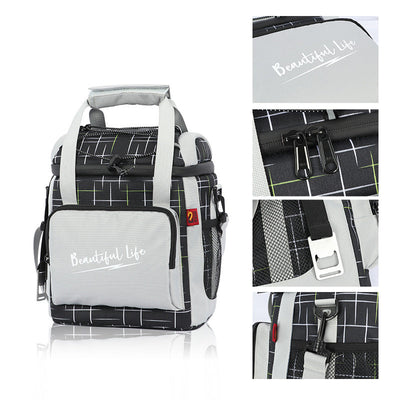 Street style cool lunch bag insulation fresh-keeping bag leak-proof ice pack double-layer insulation lunch bag - Korvel