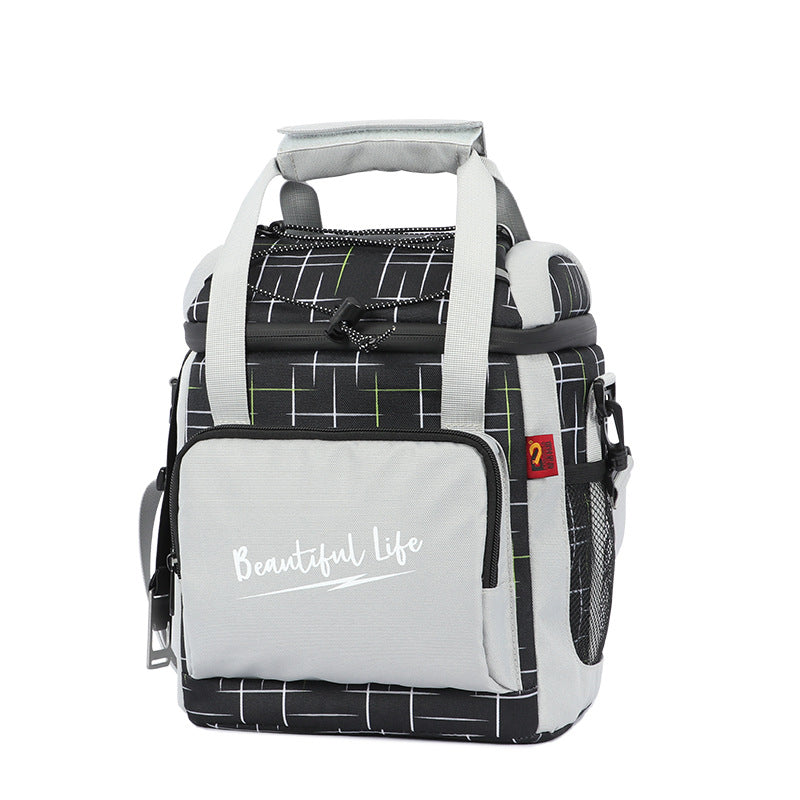Street style cool lunch bag insulation fresh-keeping bag leak-proof ice pack double-layer insulation lunch bag - Korvel
