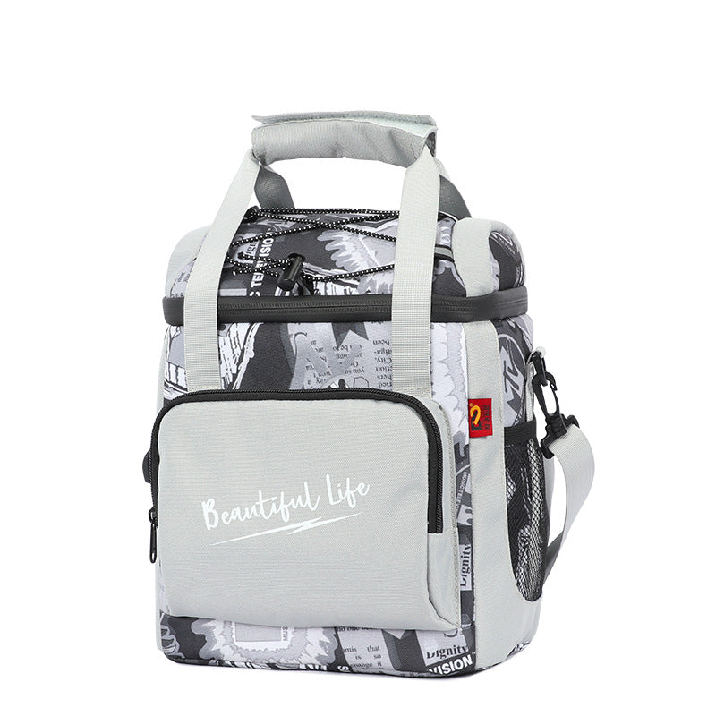 Street style cool lunch bag insulation fresh-keeping bag leak-proof ice pack double-layer insulation lunch bag - Korvel
